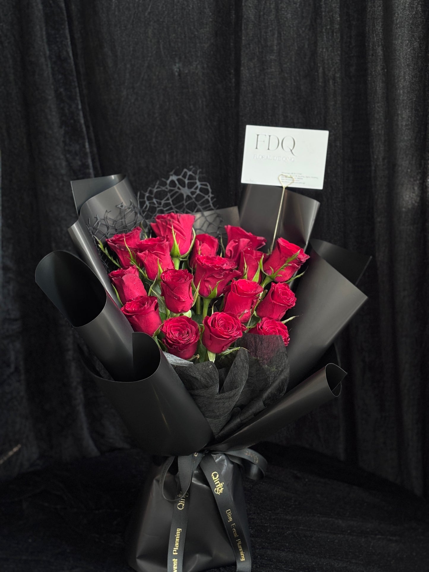 Velvet Flame Rose Bouquet (HB 54)