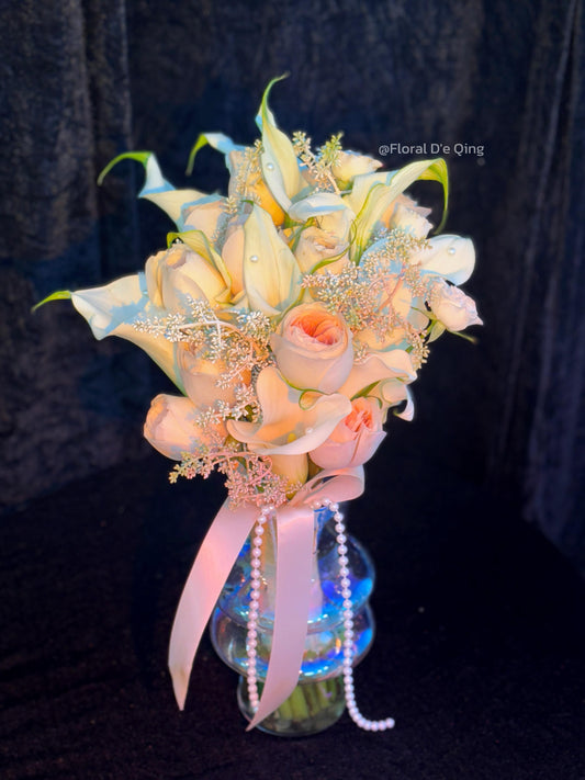 Pearl Blush Bridal Bouquet (HB 57)